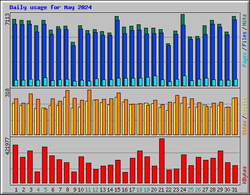 Daily usage for May 2024