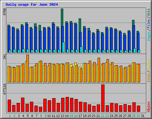 Daily usage for June 2024