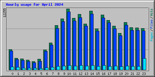 Hourly usage for April 2024