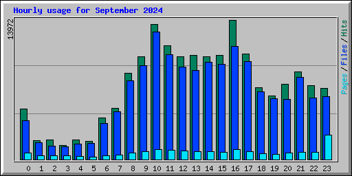 Hourly usage for September 2024